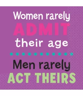 Over the Hill 'Women Rarely Admit' Small Napkins (16ct)