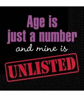 Over the Hill 'Age is Just a Number' Small Napkins (16ct)