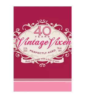Over the Hill 'Vintage Vixen' 40th Birthday Plastic Table Cover (1ct)
