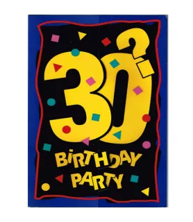 Over the Hill 'Never Too Old' 30th Birthday Invitations w/ Envelopes (8ct)