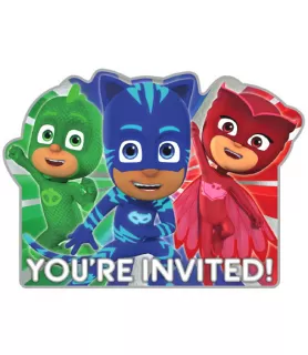 PJ Masks Deluxe Invitations w/ Envelopes (8ct)