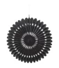 Black Large 16" Decorative Crepe Paper Fan (1ct) Black Large 16" Decorative Crepe Paper Fan (1ct)
