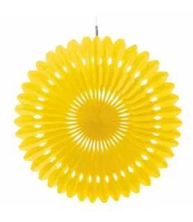 Sunflower Yellow Large 16" Decorative Crepe Paper Fan (1ct)
