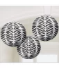 Zebra Stripes Animal Print Paper Lanterns (3ct) Zebra Stripes Animal Print Paper Lanterns (3ct)