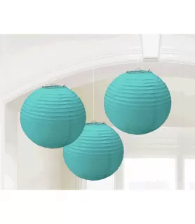 Robin's Egg Blue Paper Lanterns (3ct)