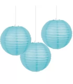 Blue Caribbean Paper Lanterns (3ct)
