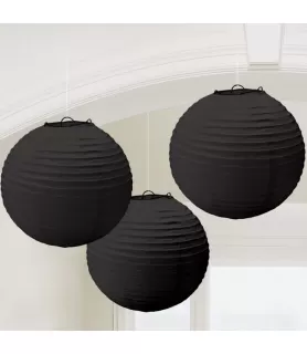 Black Paper Lanterns (3ct)