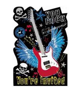 Party Rock Invitation Set w/ Envelopes (8ct)