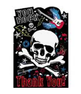 Party Rock Thank You Note Set w/ Envelopes (8ct)