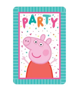 Peppa Pig 'Confetti Party' Invitation Set w/ Envelopes, Seals, and Save the Date Stickers (32pcs)
