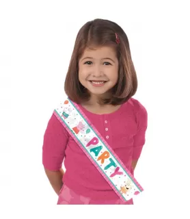 Peppa Pig 'Confetti Party' Fabric Sash (1ct)