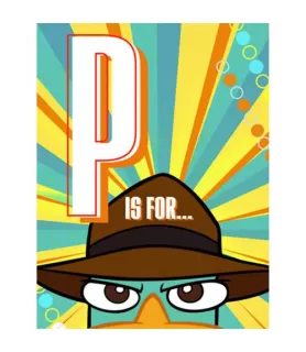 Phineas and Ferb 'Agent P' Invitations w/ Envelopes (8ct)