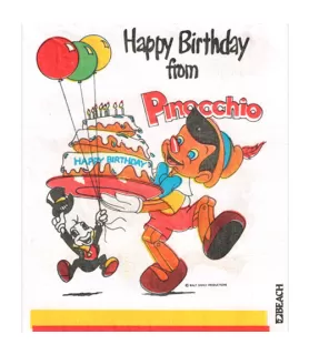 Pinocchio Vintage Paper Table Cover (1ct)