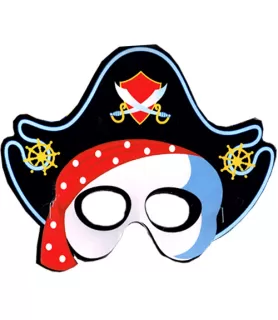 Pirate Party Paper Masks w/ 3 Designs (6ct)
