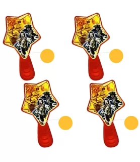 Pirates of the Caribbean Star-Shaped Paddle Balls / Favors (4ct)