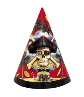 Pirate Bounty Cone Hats (8ct)