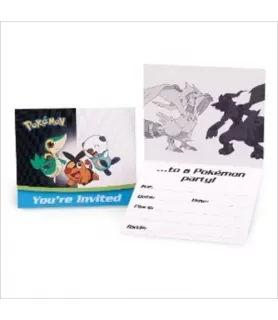 Pokemon 'Black and White' Invitations w/ Env. (8ct)
