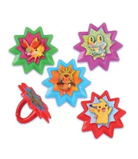Pokemon 'Sun and Moon' Cupcake Rings / Favors (6ct)
