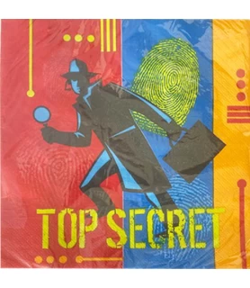Happy Birthday 'Top Secret' Lunch Napkins (16ct)