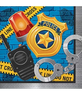Happy Birthday 'Police Party' Lunch Napkins (16ct)
