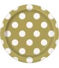 Gold Metallic Polka Dots Small Paper Plates (8ct) Gold Metallic Polka Dots Small Paper Plates (8ct)