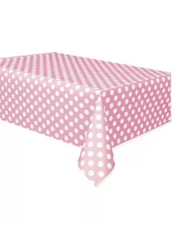 Lovely Pink Polka Dots Plastic Table Cover (1ct)