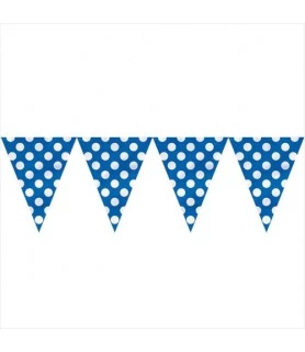 Blue Polka Dots Flag Banner (12ft)