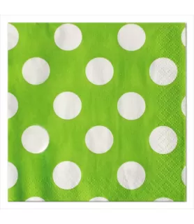Green Polka Dots Small Napkins (16ct)