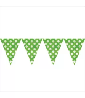 Green Polka Dots Flag Banner (12ft)