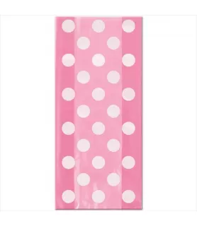 Pink Polka Dots Cello Favor Bags w/ Twist Ties (20ct)
