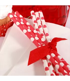 Red Polka Dots Straws (10ct)