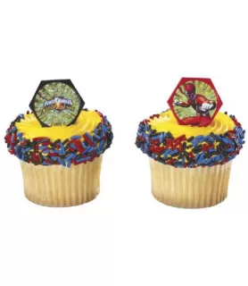 Power Rangers 'Super Legends' Cupcake Rings / Favors (10pc)