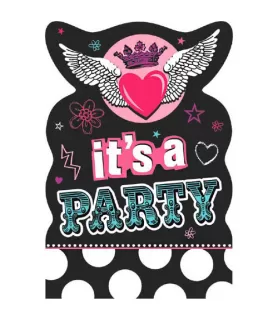 Princess Rocker Invitation Set w/ Envelopes (8ct)