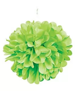 Kiwi Green Large 16" Decorative Puff Ball (1ct)