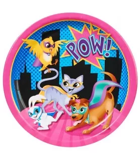Superhero Pets Large Paper Plates (8ct)
