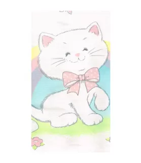 Kitten 'White Kitten' Paper Table Cover (1ct)
