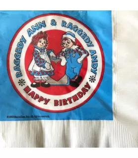 Raggedy Ann and Andy Vintage 1988 Lunch Napkins (20ct)
