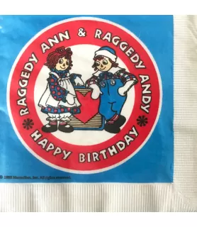 Raggedy Ann and Andy Vintage 1988 Lunch Napkins (16ct)