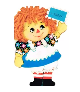 Raggedy Ann Vintage 1970s Invitations w/ Envelopes (8ct)
