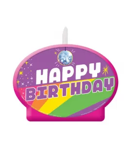 Rainbow Butterfly Unicorn Kitty Jumbo Cake Candle (1ct)