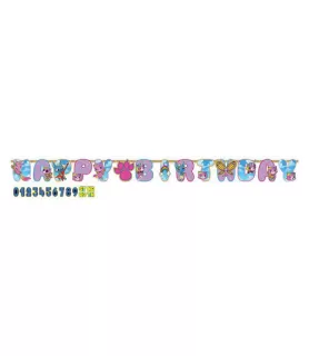 Rainbow Butterfly Unicorn Kitty Jumbo Letter Banner Kit (1ct)