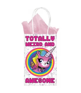 Rainbow Butterfly Unicorn Kitty Kraft Paper Favor Bags (8ct)