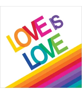 Wedding and Bridal 'Love is Love' Lunch Napkins (16ct)