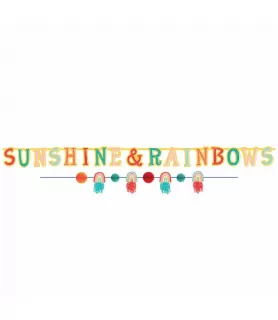 Birthday 'Retro Rainbow' Banner Kit (2pc)