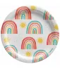 Birthday 'Retro Rainbow' Small Paper Plates (8ct) Birthday 'Retro Rainbow' Small Paper Plates (8ct)