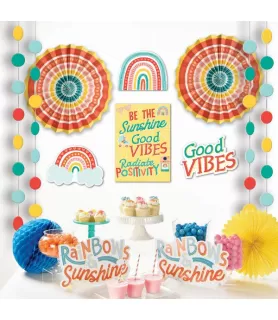 Birthday 'Retro Rainbow' Room Decorating Kit (12pc)