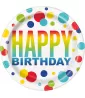Birthday 'Rainbow Spots' Large Paper Plates (8ct) Birthday 'Rainbow Spots' Large Paper Plates (8ct)