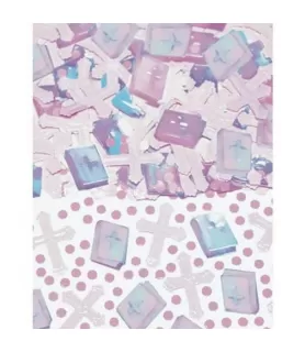 Religious 'First Communion' Pink Cross Confetti (2.5oz)