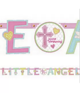 Religious 'Joyous Celebration' Pink Jointed Banner (1ct)