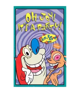 Ren & Stimpy Vintage 1995 'Happy Happy Joy Joy' Invitations w/ Envelopes (8ct)